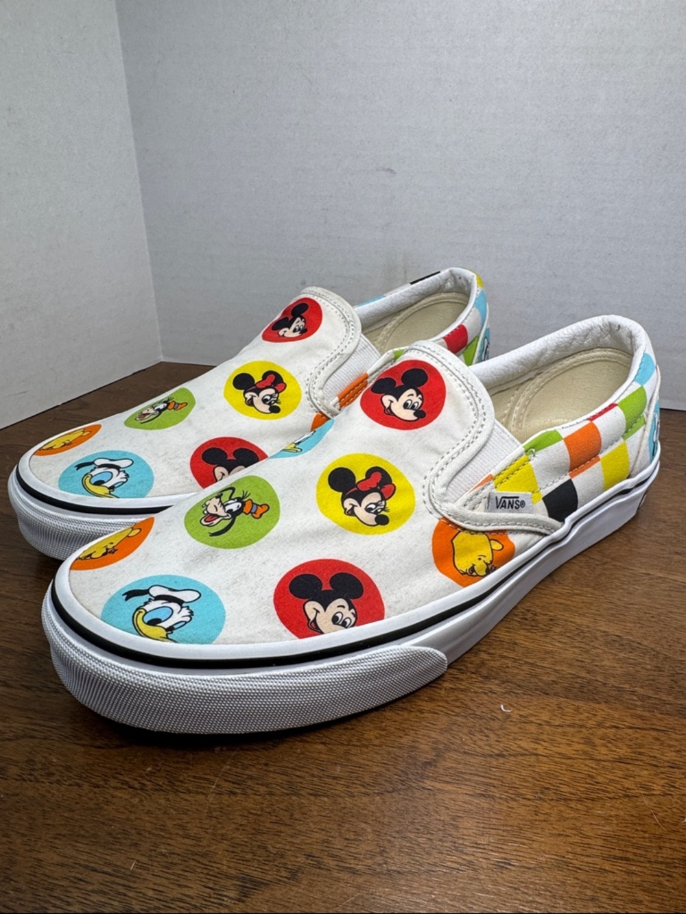 Vans Disney World 50th Anniversary Mickey Classic Slip-on Sneakers, M 8, W 9.5
